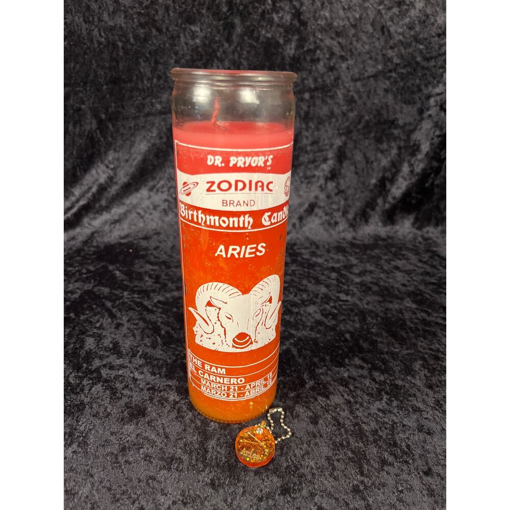 Orange Aries Zodiac 7-Day Spiritual Candle